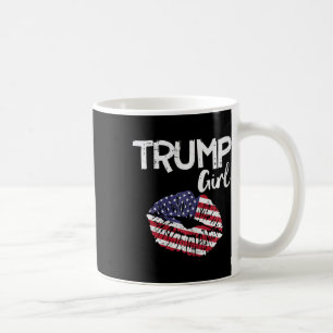 Girl Lips Usa Flag Pro Vote For Donald 2020 Gop Gi Coffee Mug