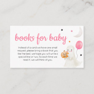 Girl Little Boo is Almost Due Books for Baby Enclosure Card