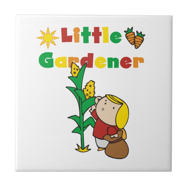 Girl Little Gardener Tile (Front)