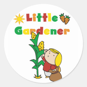 Girl Little Gardener Tshirts and Gifts Classic Round Sticker