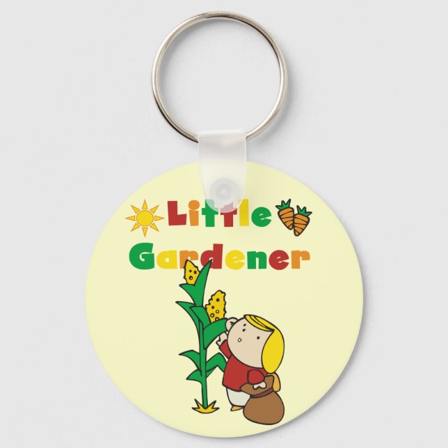 Girl Little Gardener Tshirts and Gifts Key Ring (Front)