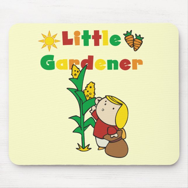 Girl Little Gardener Tshirts and Gifts Mouse Mat (Front)