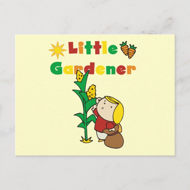 Girl Little Gardener Tshirts and Gifts Postcard (Front)