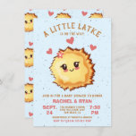 Girl Little Latke Hanukkah Baby Shower  Invitation<br><div class="desc">Girl Hanukkah Baby Shower for the new parents to be. Features a cute latke baby with flower bow. Great for a girl baby to be! All wording can be changed. To make more changes go to Personalise this template. On the bottom you’ll see “Want to customise this design even further?...</div>
