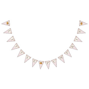 Girl Little Pumpkin Bunting Birthday Decoration Bunting