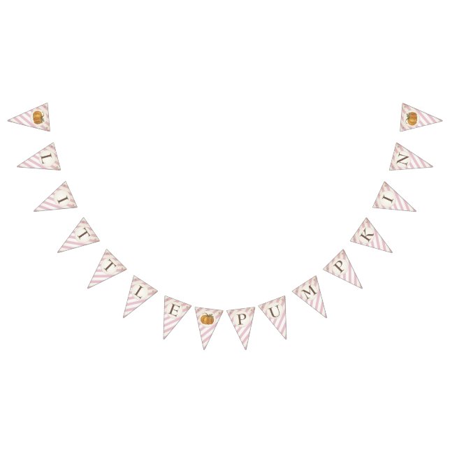 Girl Little Pumpkin Bunting Birthday Decoration Bunting (All)