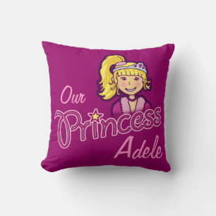 Girl little star princess name pillow