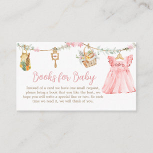 Girl Locally Grown Baby Shower Books for Baby Enclosure Card