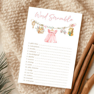 Girl Locally Grown Baby Word Scramble Game