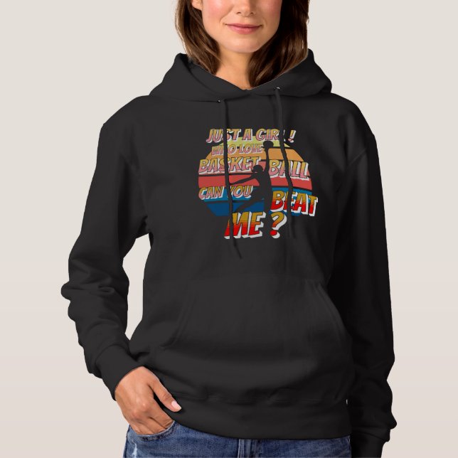 Girl love Basketball soul, funny humour athlete Hoodie (Front)