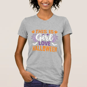 Girl Love Halloween Ghost Design_1 T-Shirt