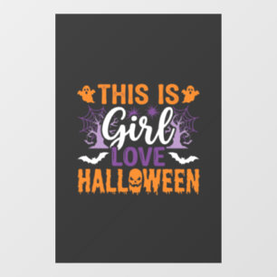 Girl Love Halloween Ghost Design_1 Window Cling