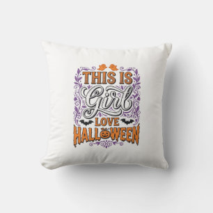 Girl Love Halloween Vintage Cute Spooky Shirt Desi Cushion