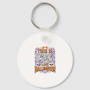 Girl Love Halloween Vintage Cute Spooky Shirt Desi Key Ring