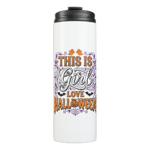 Girl Love Halloween Vintage Cute Spooky Shirt Desi Thermal Tumbler