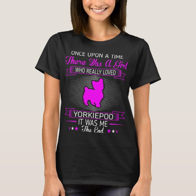 Girl Loved Yorkie Poo Pet Lovers Gift T-Shirt (Front)