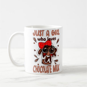 Girl Loves Chocolate Milk, Anime Cartoon Coffee Mug