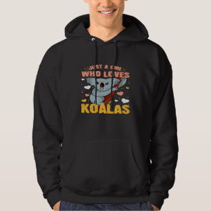 Girl Loves Koala Funny Koala Apparel Hoodie