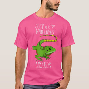 Girl Loves Lizards Funny Gecko Salamander Reptile T-Shirt