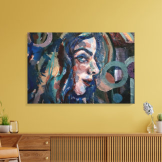 Girl Loves Me Blues Canvas Print