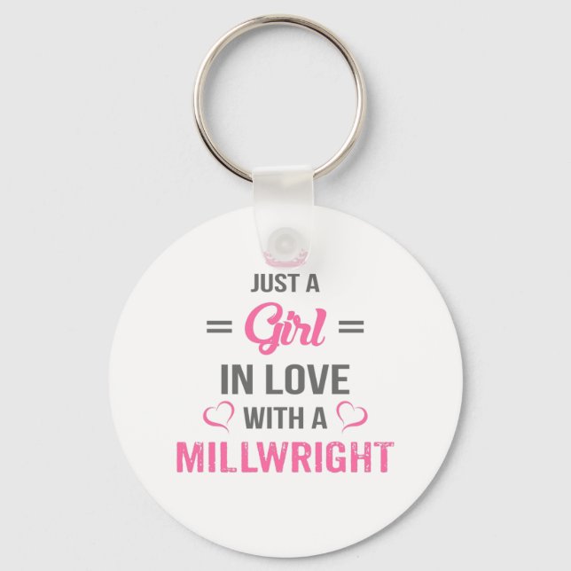 Girl Loves Screen Millwright Key Ring (Front)