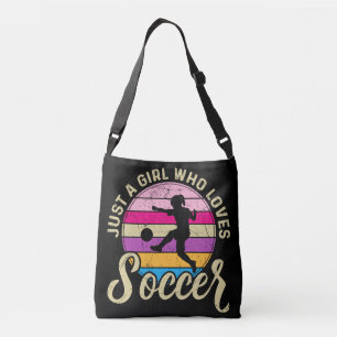 Girl Loves Soccer Colourful Sunset Crossbody Bag