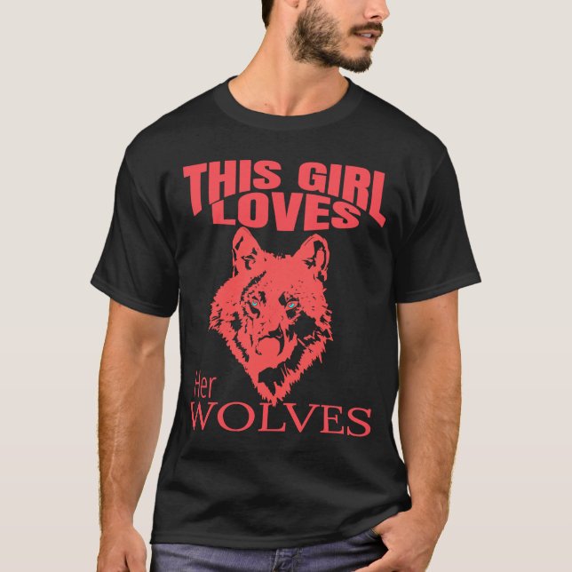 Girl Loves Wolf Top For Women Who Loves Wolves (Front)