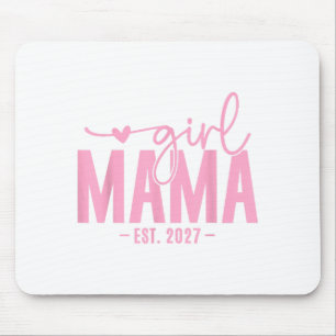 Girl Mama Est 2027 Pregnancy Artwork Mouse Mat