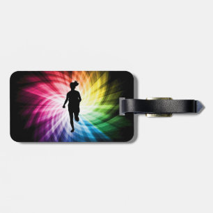 Girl Marathon Runner Luggage Tag