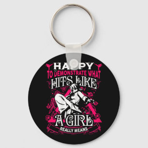 Girl Martial Arts Saying Karate Kung Fu Quote  Key Ring