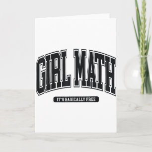 Girl Math University Card