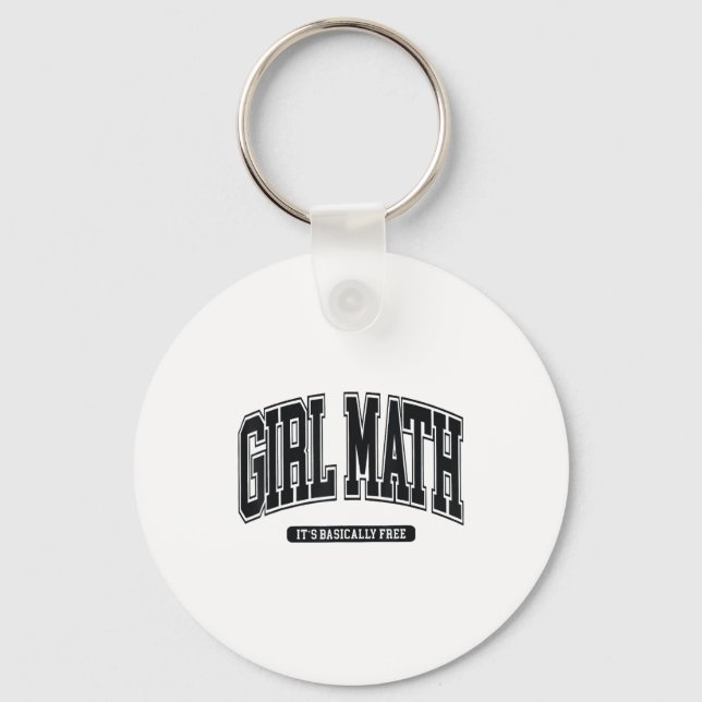 Girl Math University  Key Ring (Front)