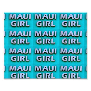 girl maui green photo print