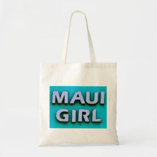 girl maui green tote bag