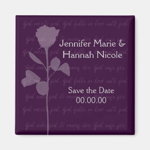 Girl Meets Girl Save the Date Magnet