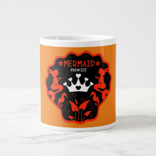 Girl Mermaid Princess Large Coffee Mug