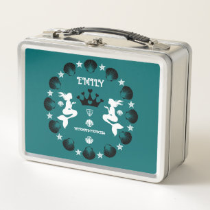  Girl Mermaid Princess Metal Lunch Box