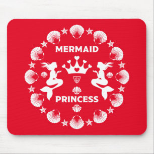 Girl Mermaid Princess Mouse Mat
