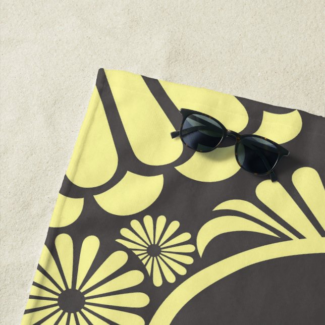 Girl Modern Minimalist Beach Towel (In Situ)