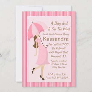 Girl Modern Mum To Be Baby Shower Invitation