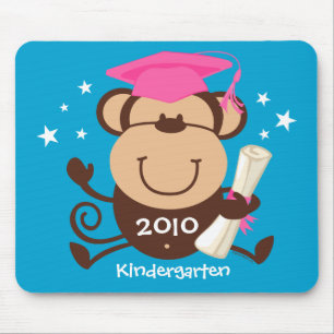 Girl Monkey Graduate Custom Mouse Mat