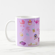Girl Mum Custom Full Wrap Coffee Mug Design