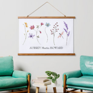 Girl Name Canvas Flag   Personalised Name Sign Hanging Tapestry