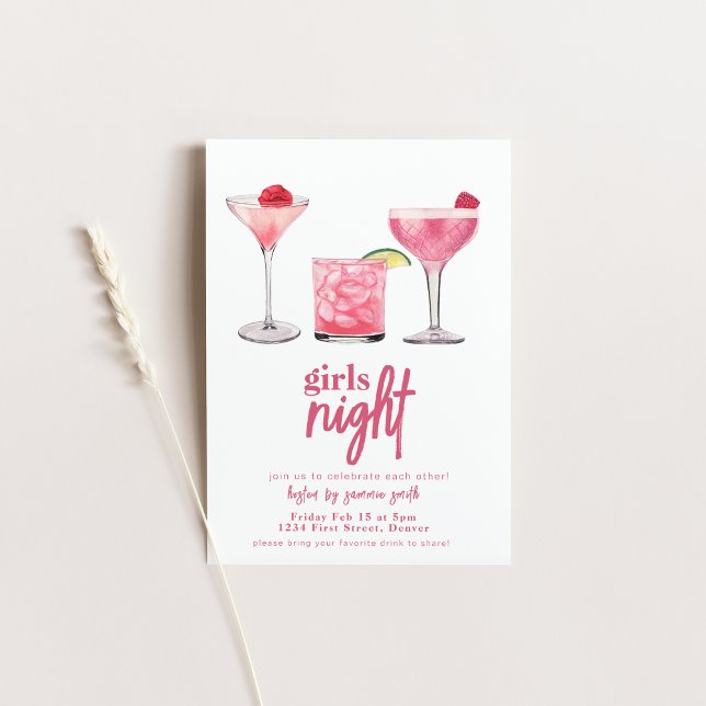 Girl Night Dinner Invitation Template (Creator Uploaded)