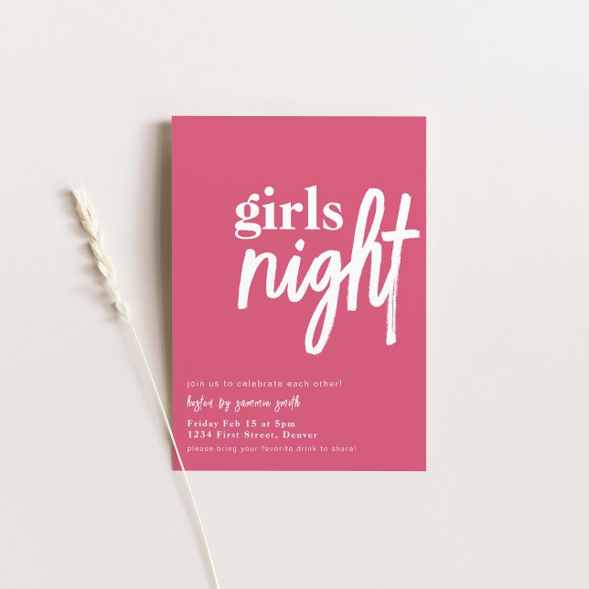 Girl Night Dinner Invitation Template (Creator Uploaded)