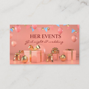 Girl night & wedding Pink Party Bridesmaid Business Card