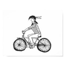 Girl on a Bike Illustration