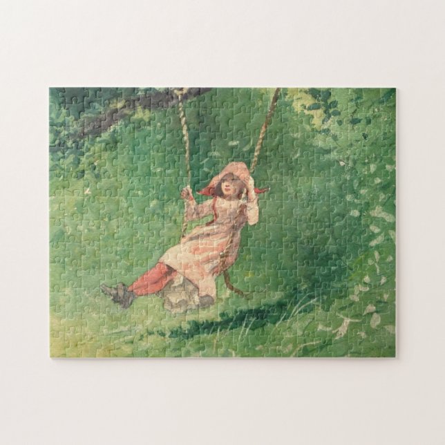 Girl on a Swing (Rural Childhood) (Winslow Homer) Jigsaw Puzzle (Horizontal)