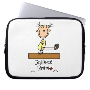 Girl on Balance Beam Laptop Sleeve