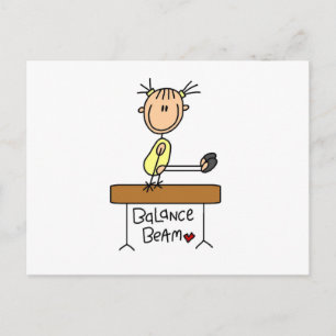 Girl on Balance Beam Postcard